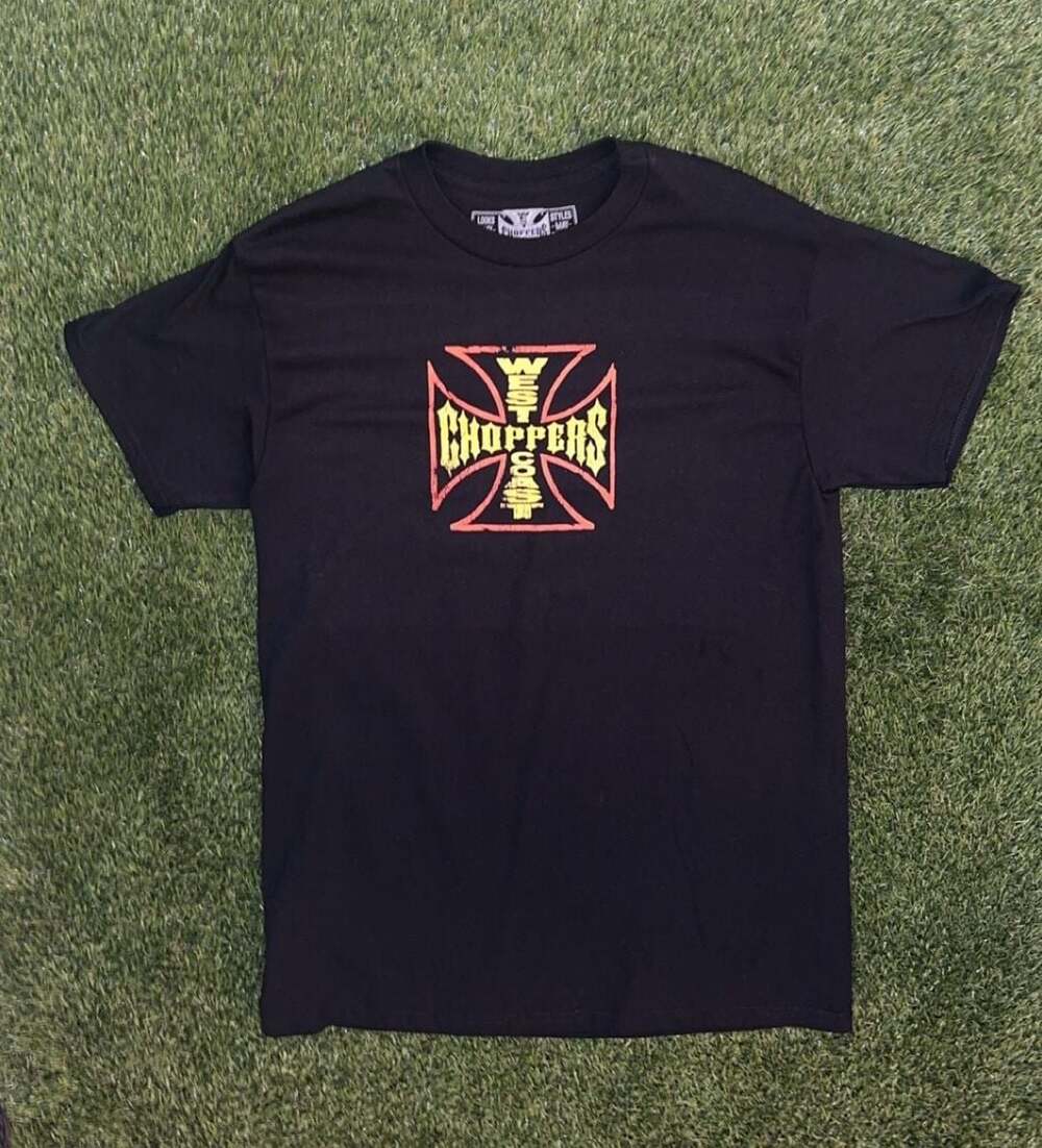 West Coast Choppers Double Cobra Iron Cross Graphic T-Shirt